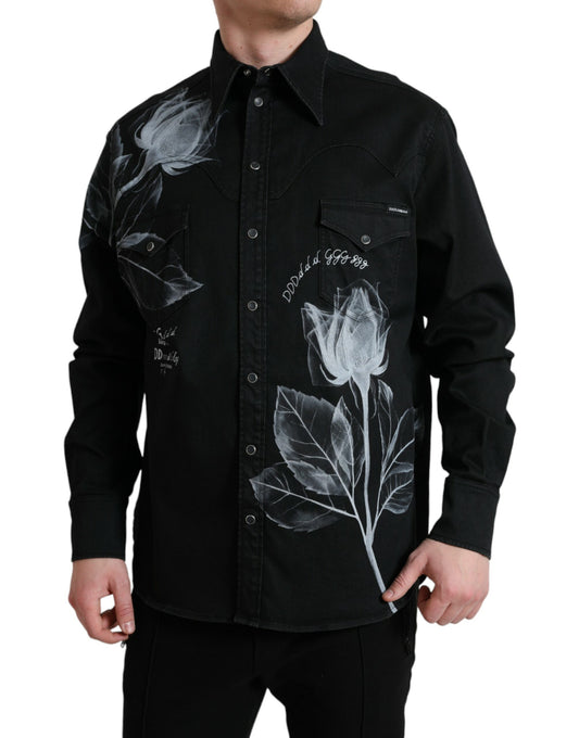 Dolce & Gabbana Elegant Floral Print Dress Shirt Dolce & Gabbana