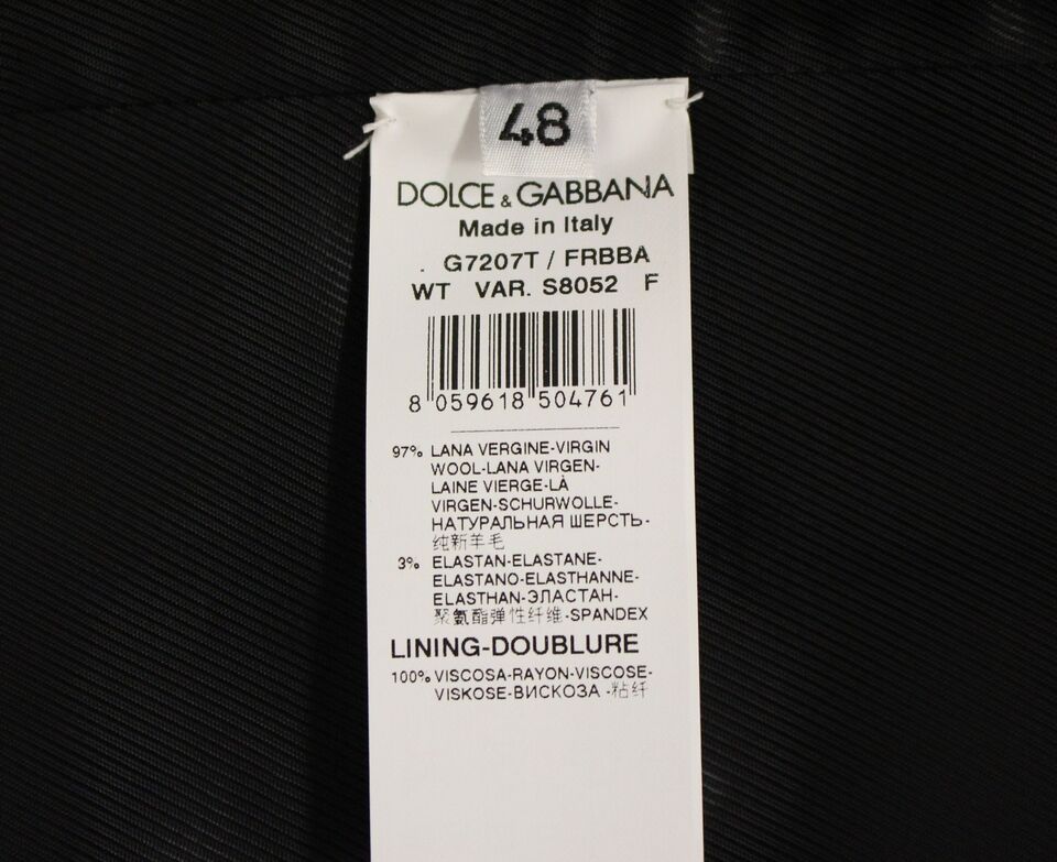 Dolce &amp; Gabbana মার্জিত ধূসর ডোরাকাটা পোষাক ন্যস্ত করা