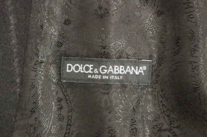 Dolce & Gabbana Elegant Black Striped Single Breasted Dress Vest Dolce & Gabbana