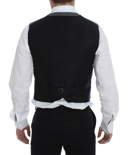 Dolce & Gabbana Elegant Single Breasted Gray Dress Vest Dolce & Gabbana