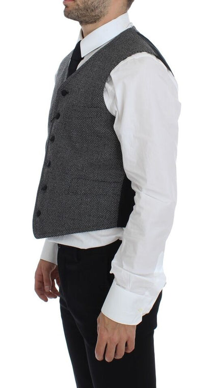 Dolce & Gabbana Elegant Single Breasted Gray Dress Vest Dolce & Gabbana