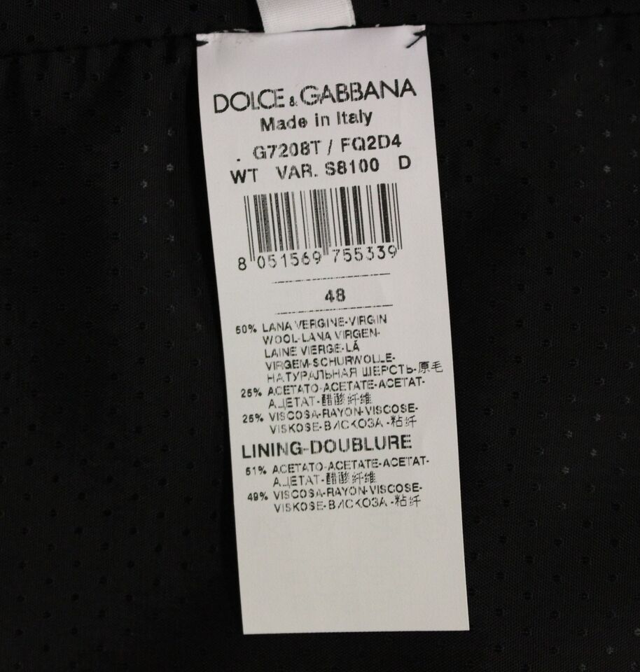 Dolce &amp; Gabbana মার্জিত ধূসর উল মিশ্রিত পোষাক ন্যস্ত করা