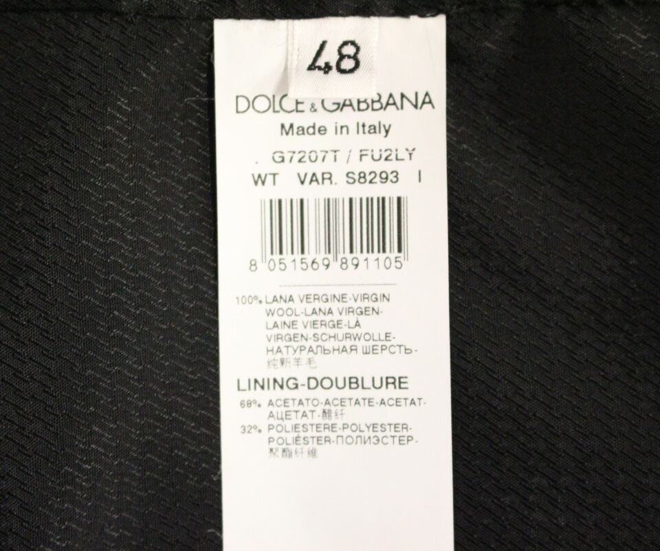 Dolce &amp; Gabbana মার্জিত ধূসর উলের পোষাক ন্যস্ত করা