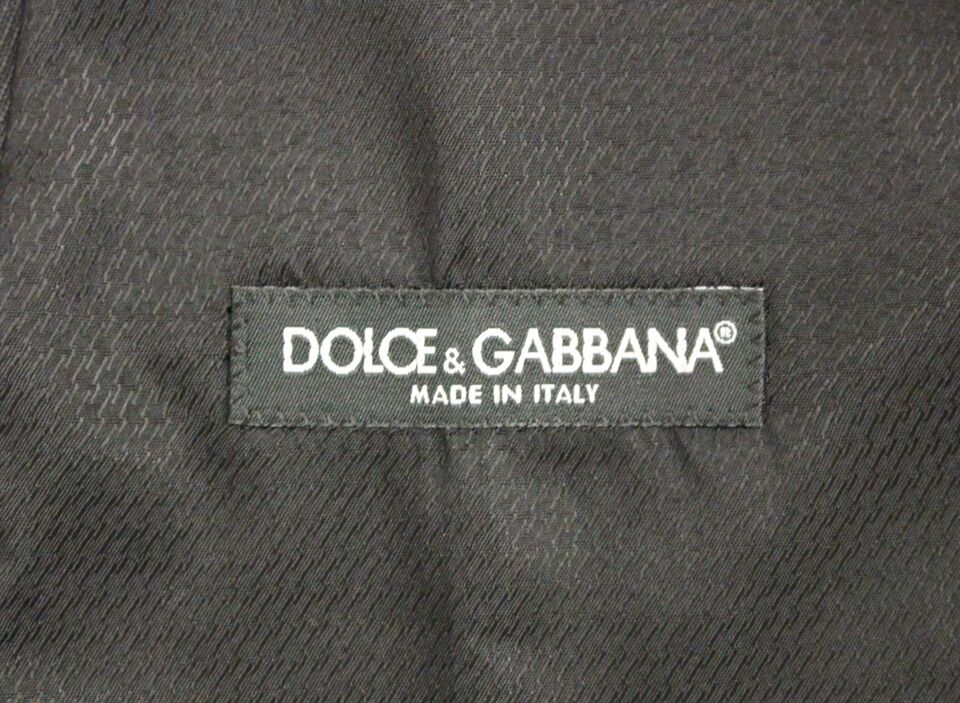 Dolce &amp; Gabbana মার্জিত ধূসর উলের পোষাক ন্যস্ত করা