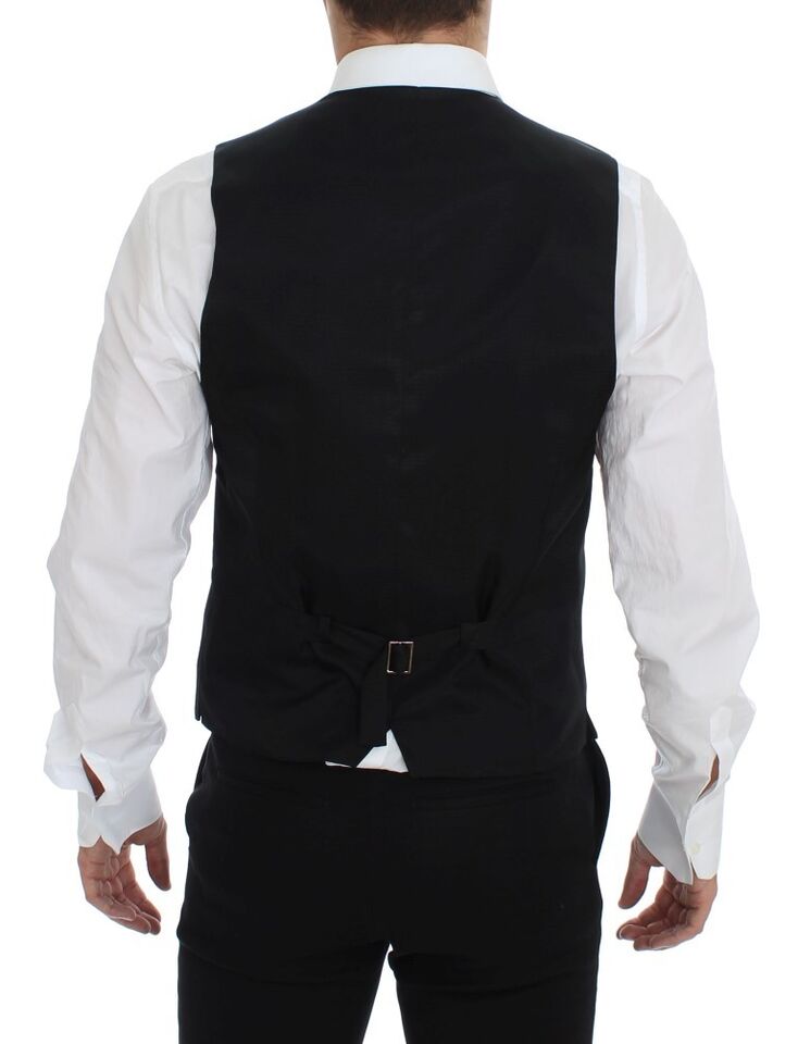 Dolce & Gabbana Elegant Gray Wool Dress Vest Dolce & Gabbana