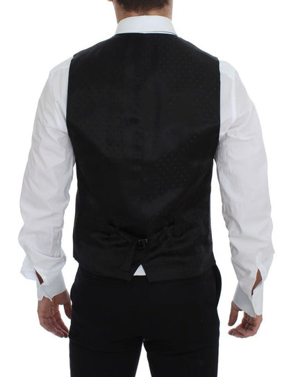 Dolce & Gabbana Elegant Gray Wool Formal Dress Vest Dolce & Gabbana