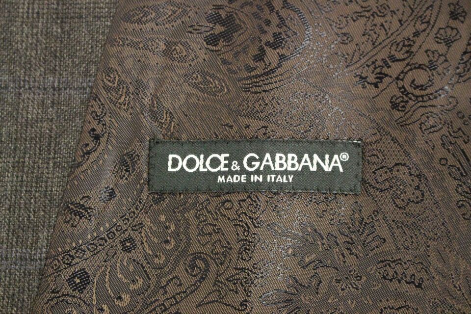 Dolce &amp; Gabbana মার্জিত চেকার্ড উলের পোষাক ন্যস্ত করা