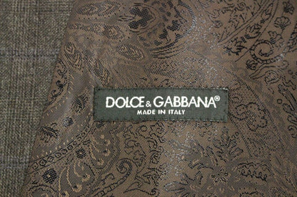 Dolce & Gabbana Elegant Checkered Wool Dress Vest Dolce & Gabbana