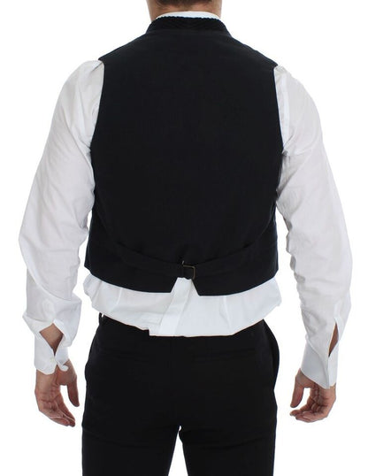 Dolce & Gabbana Elegant Black Manchester Dress Vest Dolce & Gabbana