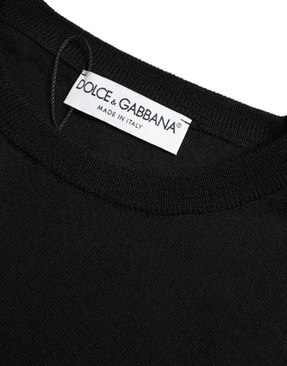 Dolce & Gabbana Stunning Black Wool Sweater Dolce & Gabbana