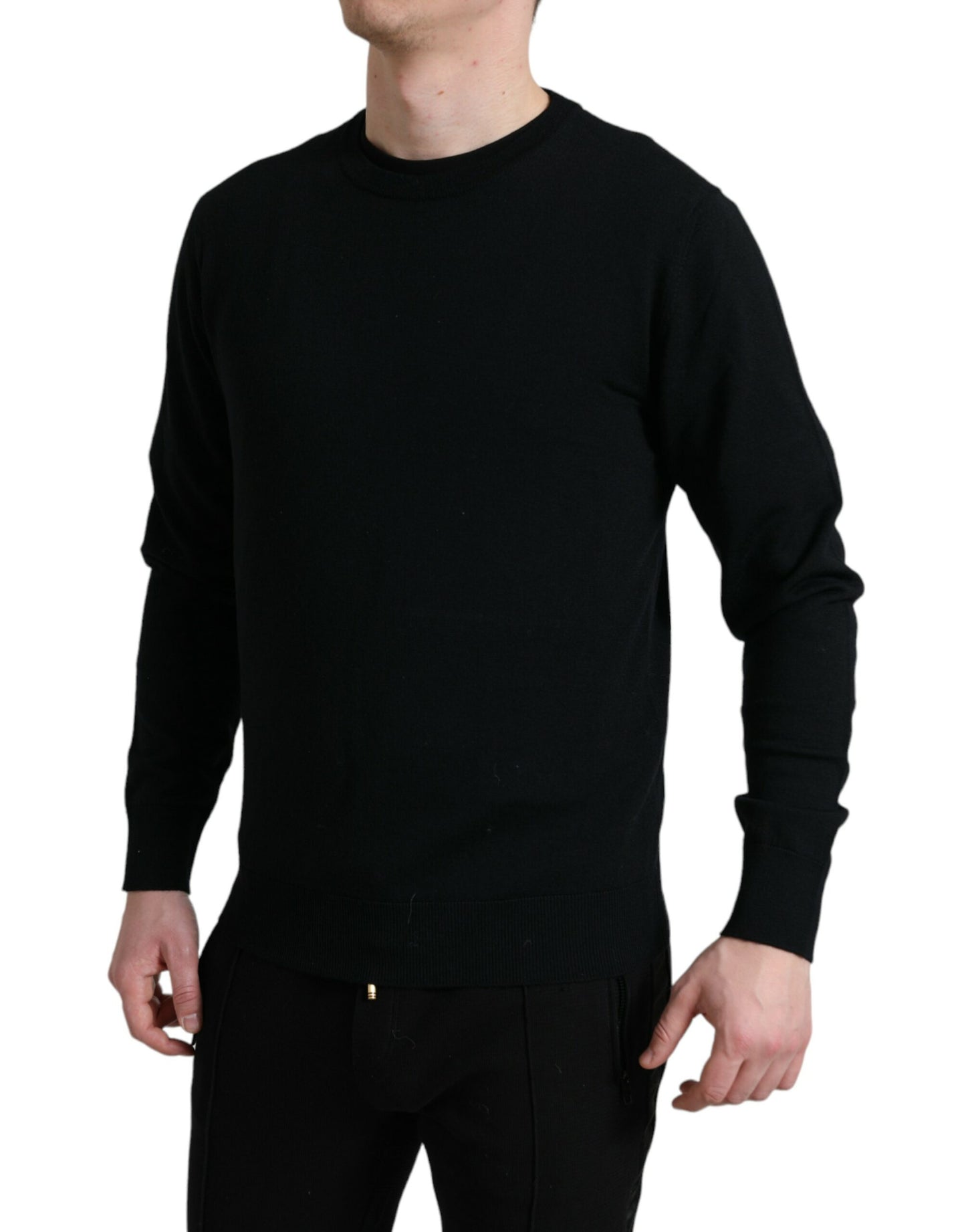 Dolce & Gabbana Stunning Black Wool Sweater Dolce & Gabbana