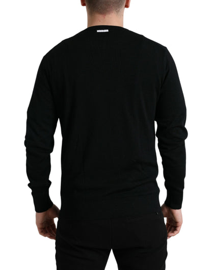 Dolce & Gabbana Stunning Black Wool Sweater Dolce & Gabbana