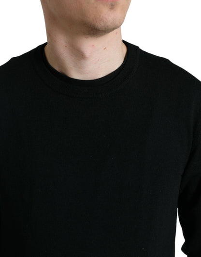 Dolce & Gabbana Stunning Black Wool Sweater Dolce & Gabbana