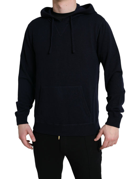 Dolce & Gabbana Elegant Cashmere Hooded Sweater in Blue Dolce & Gabbana