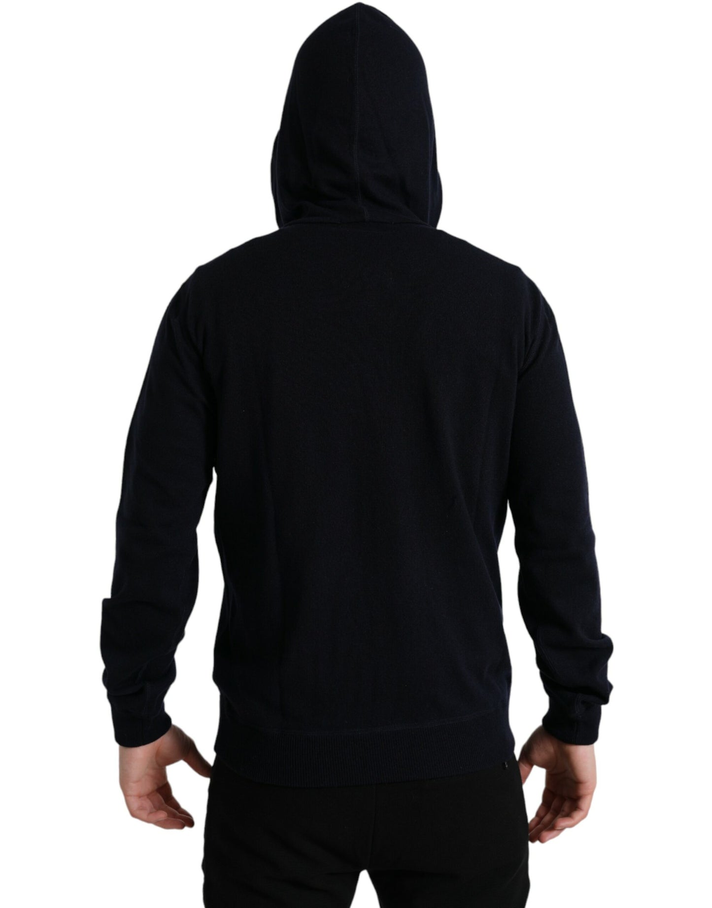 Dolce & Gabbana Elegant Cashmere Hooded Sweater in Blue Dolce & Gabbana