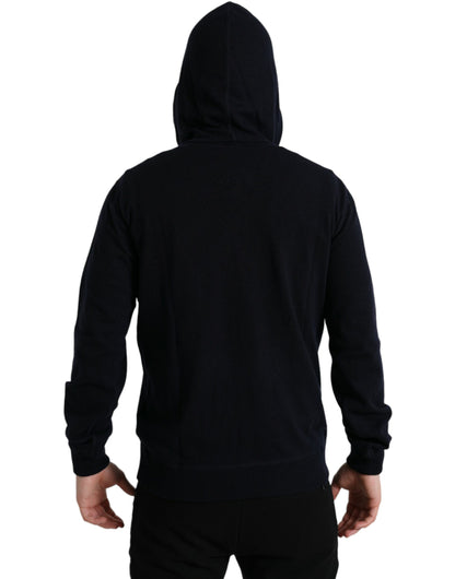 Dolce & Gabbana Elegant Cashmere Hooded Sweater in Blue Dolce & Gabbana