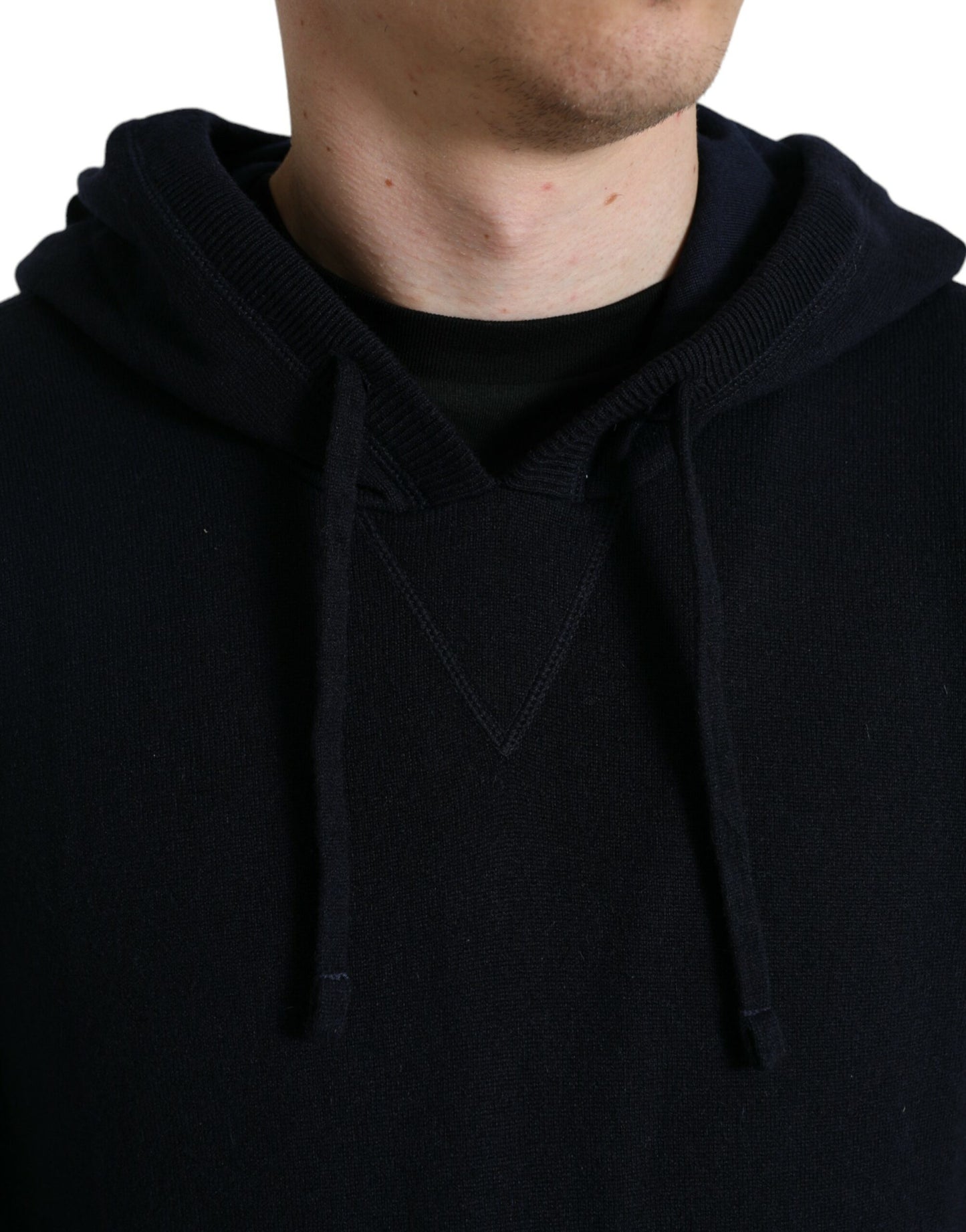 Dolce & Gabbana Elegant Cashmere Hooded Sweater in Blue Dolce & Gabbana