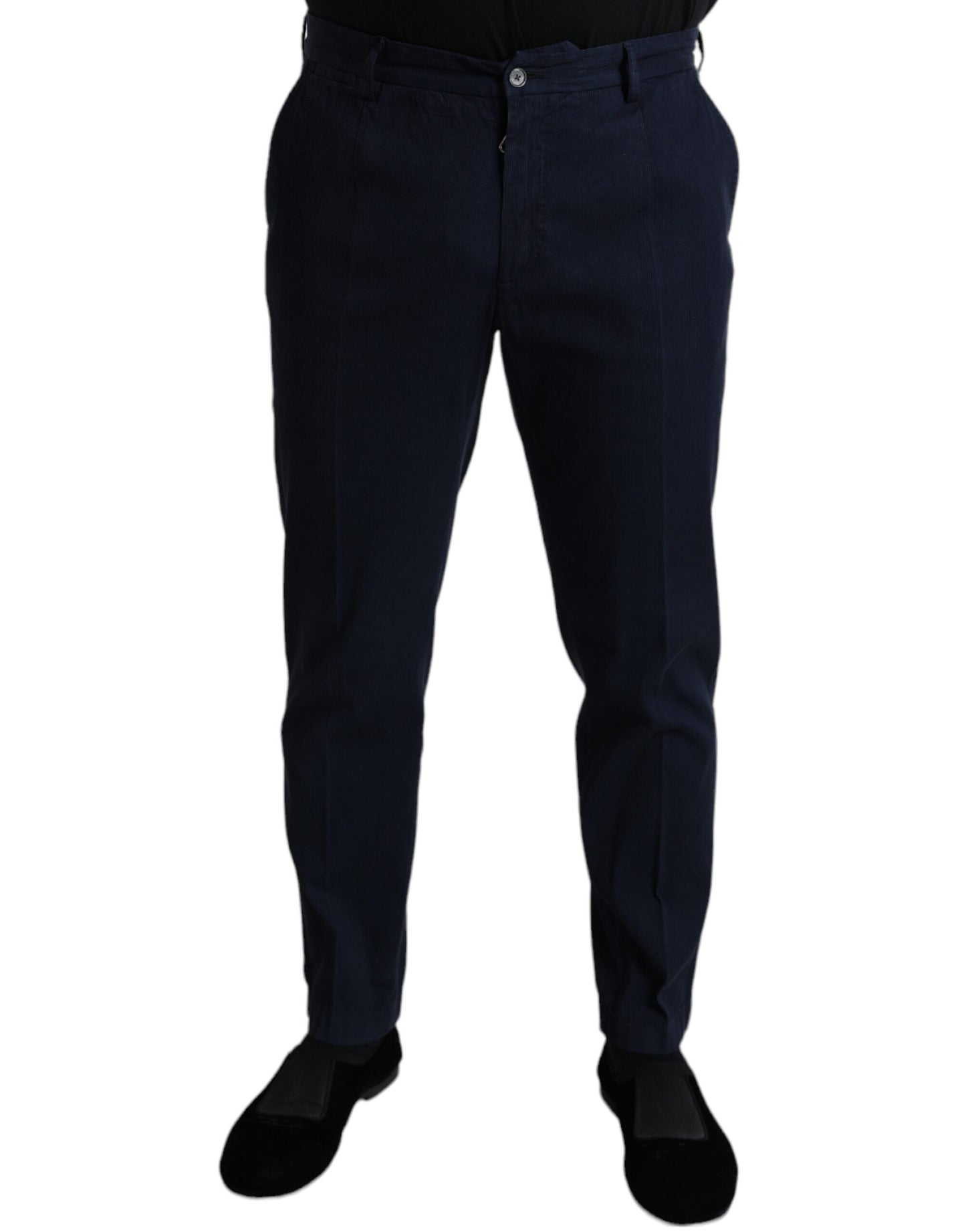 Dolce & Gabbana Elegant Dark Blue Skinny Dress Pants Dolce & Gabbana