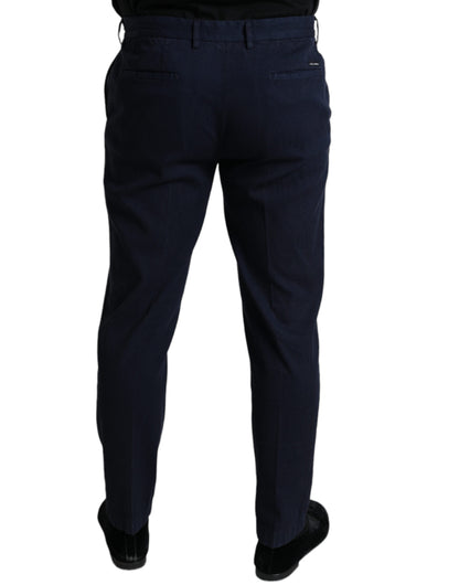 Dolce & Gabbana Elegant Dark Blue Skinny Dress Pants Dolce & Gabbana