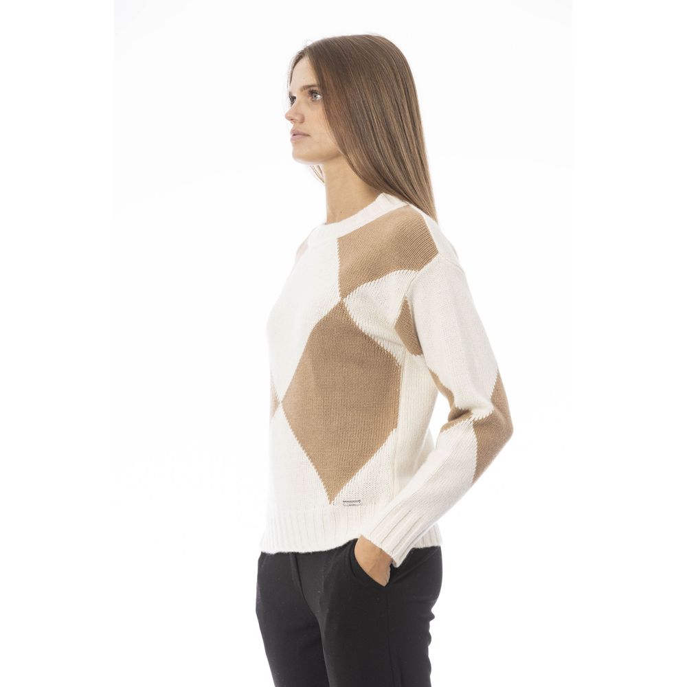 Baldinini Trend Beige Wool Women Sweater Baldinini Trend