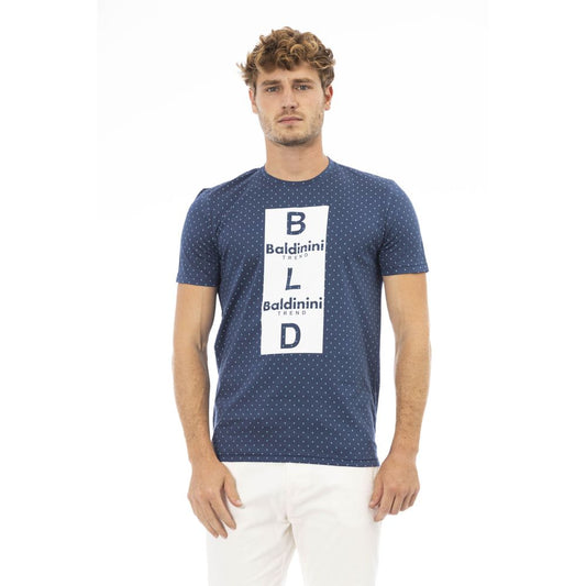 Baldinini Trend Blue Cotton Men T-Shirt Baldinini Trend