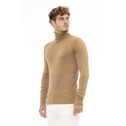 Baldinini Trend Beige Modal Men Sweater Baldinini Trend