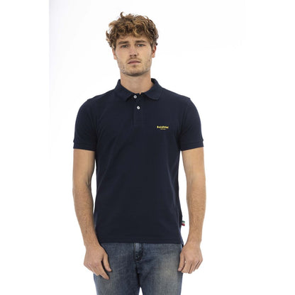 Baldinini Trend Blue Cotton Men Polo Baldinini Trend