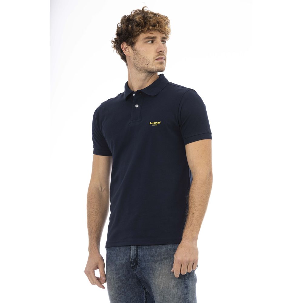 Baldinini Trend Blue Cotton Men Polo Baldinini Trend