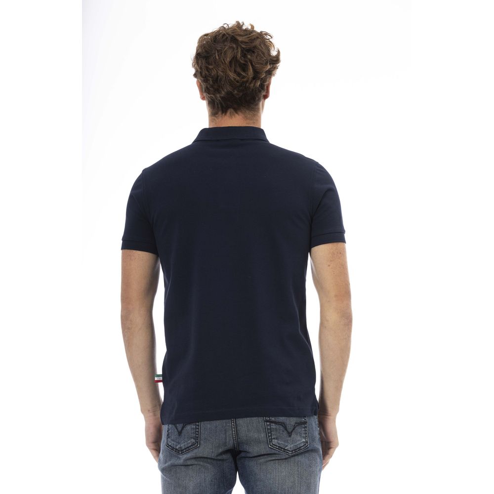 Baldinini Trend Blue Cotton Men Polo Baldinini Trend