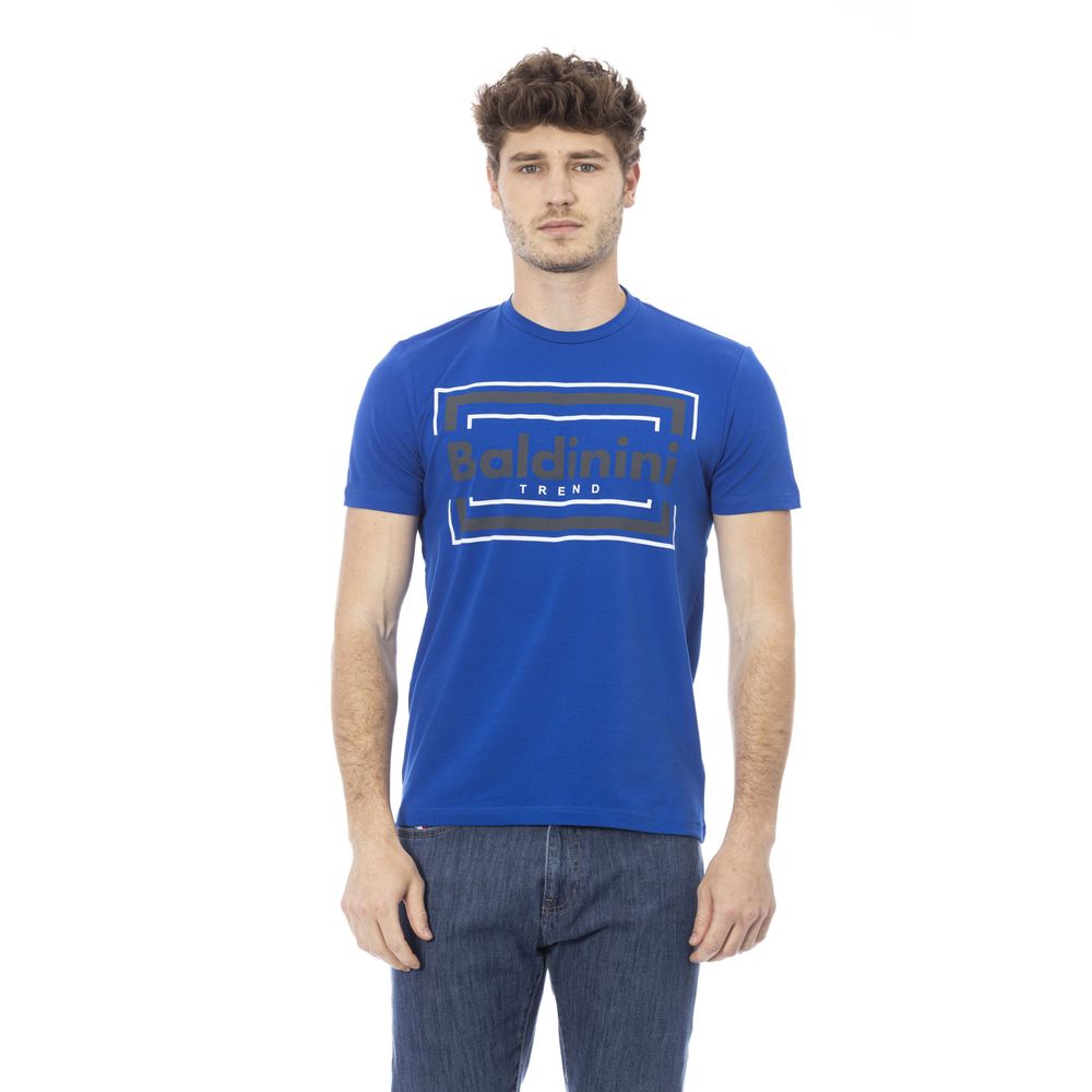 Baldinini Trend Blue Cotton Men T-Shirt Baldinini Trend