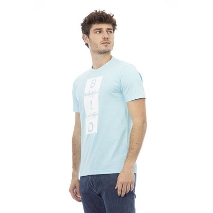 Baldinini Trend Light Blue Cotton Men T-Shirt Baldinini Trend