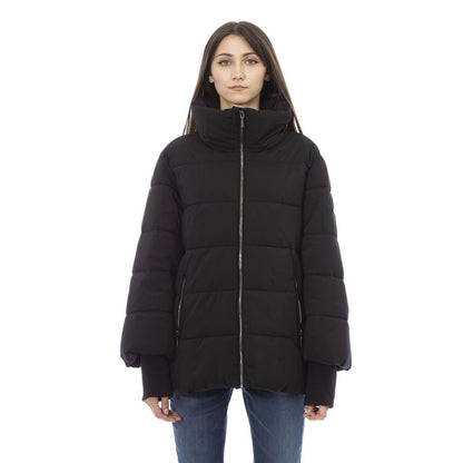 Baldinini Trend Black Polyamide Women Jacket Baldinini Trend