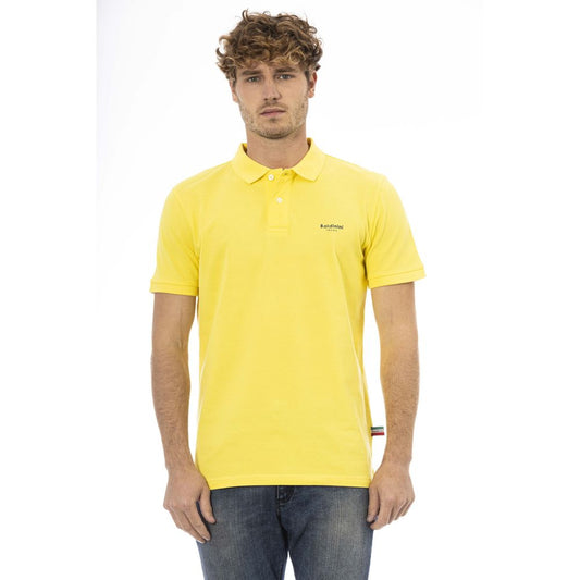 Baldinini Trend Yellow Cotton Men Polo Baldinini Trend