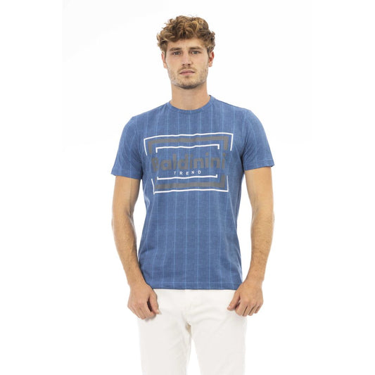 Baldinini Trend Blue Cotton Men T-Shirt Baldinini Trend