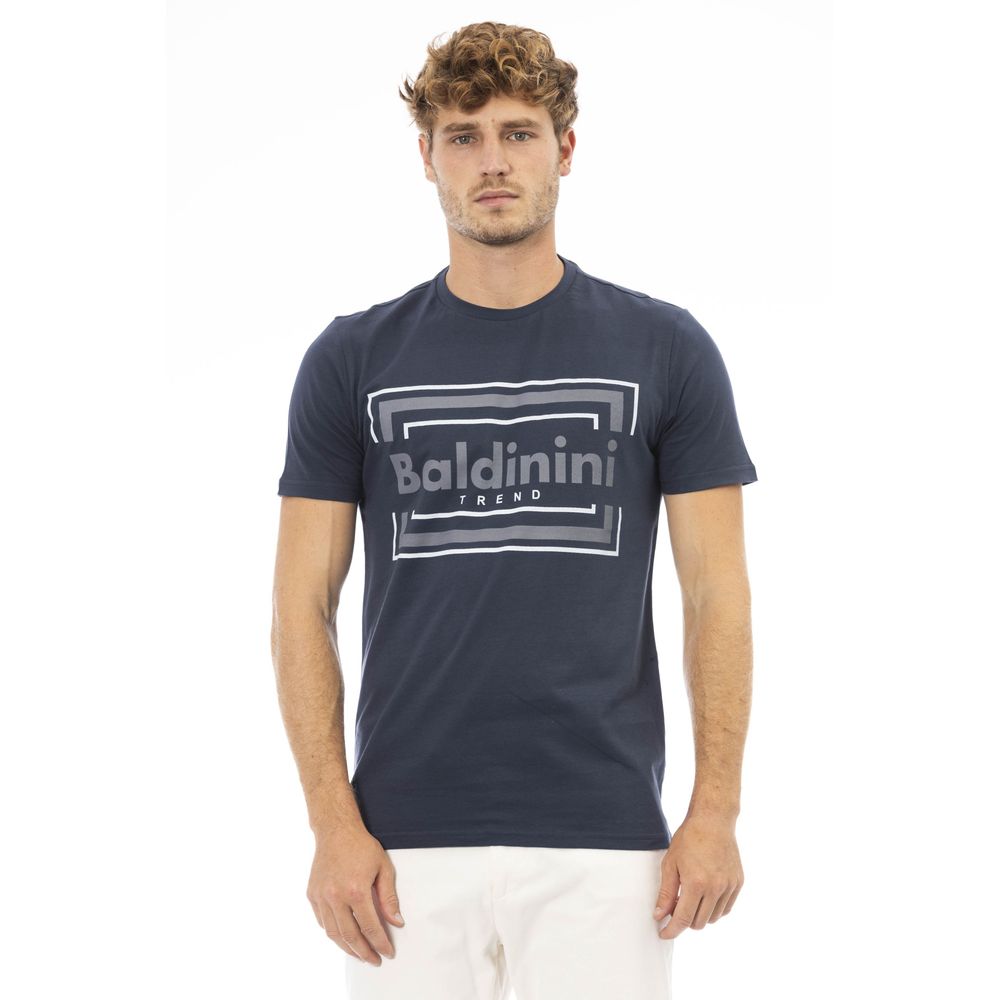 Baldinini Trend Blue Cotton Men T-Shirt Baldinini Trend