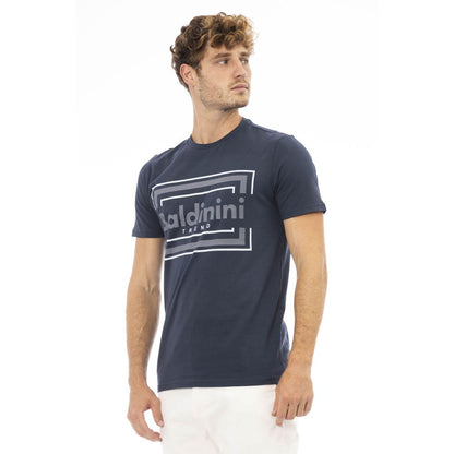 Baldinini Trend Blue Cotton Men T-Shirt Baldinini Trend