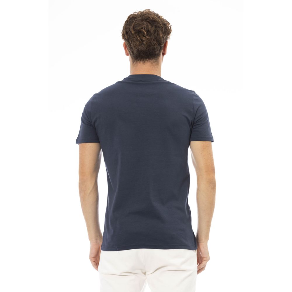 Baldinini Trend Blue Cotton Men T-Shirt Baldinini Trend