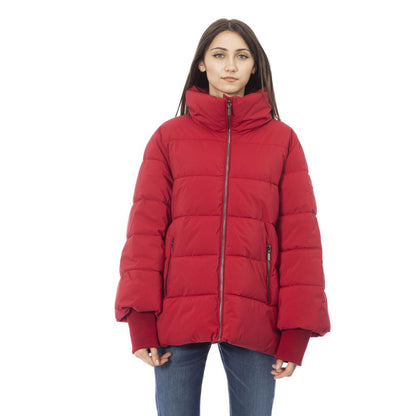 Baldinini Trend Red Polyamide Women Jacket Baldinini Trend