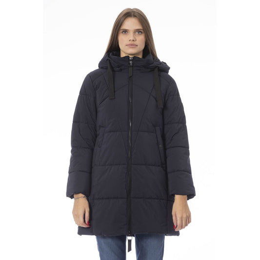 Baldinini Trend Blue Polyester Women Jacket Baldinini Trend