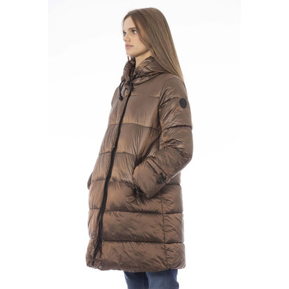 Baldinini Trend Brown Nylon Women Jacket Baldinini Trend