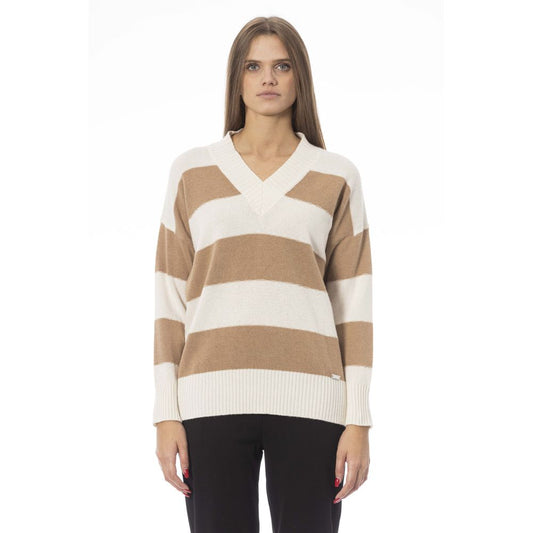 Baldinini Trend Beige Wool Women Sweater Baldinini Trend