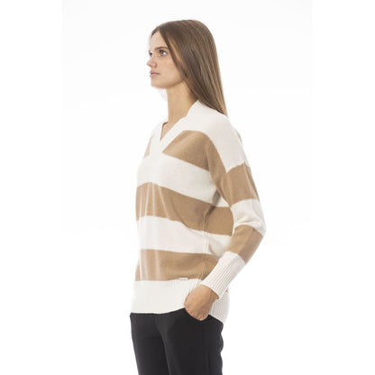 Baldinini Trend Beige Wool Women Sweater Baldinini Trend