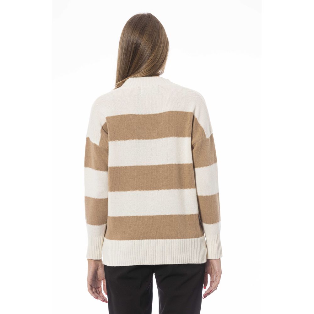 Baldinini Trend Beige Wool Women Sweater Baldinini Trend