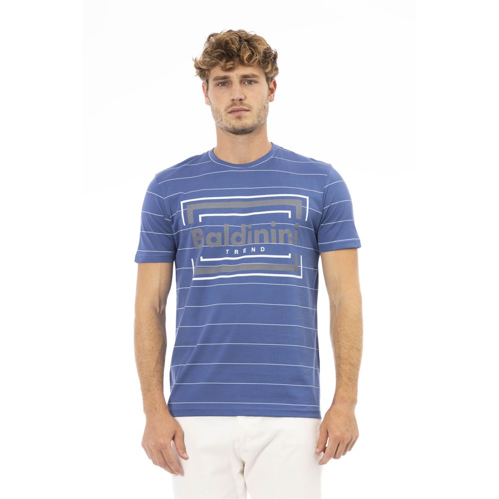 Baldinini Trend Blue Cotton Men T-Shirt Baldinini Trend