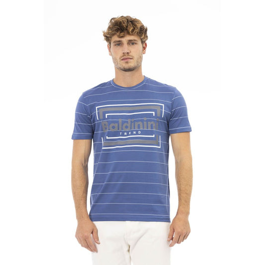 Baldinini Trend Blue Cotton Men T-Shirt Baldinini Trend