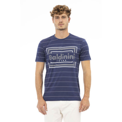 Baldinini Trend Blue Cotton Men T-Shirt Baldinini Trend