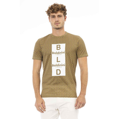 Baldinini Trend Yellow Cotton Men T-Shirt Baldinini Trend