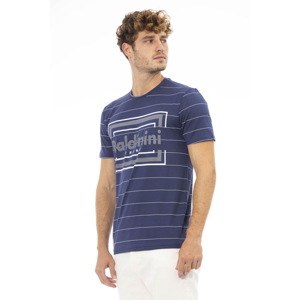 Baldinini Trend Blue Cotton Men T-Shirt Baldinini Trend