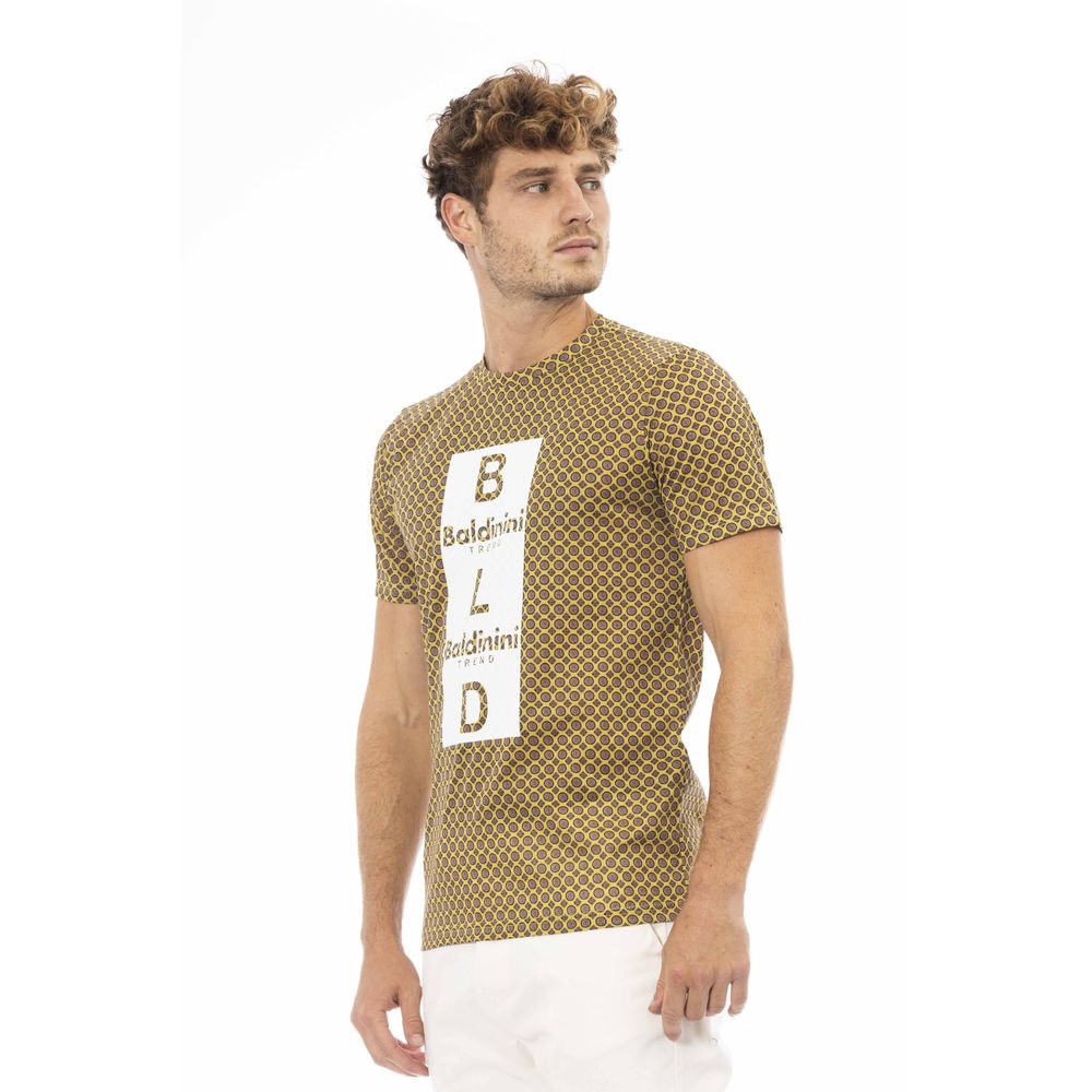 Baldinini Trend Yellow Cotton Men T-Shirt Baldinini Trend