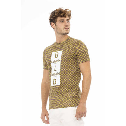 Baldinini Trend Yellow Cotton Men T-Shirt Baldinini Trend